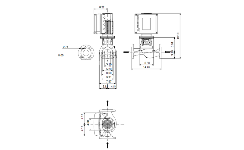 Grundfos 98819756 - TPE3 80-120 S-A-G-A-BQQE-GAB | Inline | Variable Speed | Energy Efficient