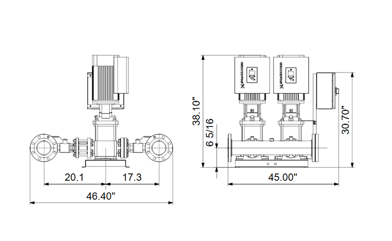 Grundfos 99445639 - Hydro Multi-E 2 CRE 15-4 UK A-A-A-U-A