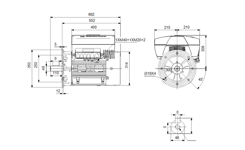 Grundfos 85757530 Three-Phase Motor | MGE 180MB | 22 kW | Spare Motor Kit