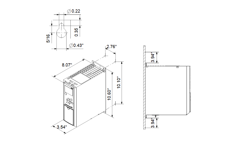 Grundfos 99616711 - CUE 3X380-500V IP20 2,2KW | Pump Controller | Frequency Converter | Wall Mounted