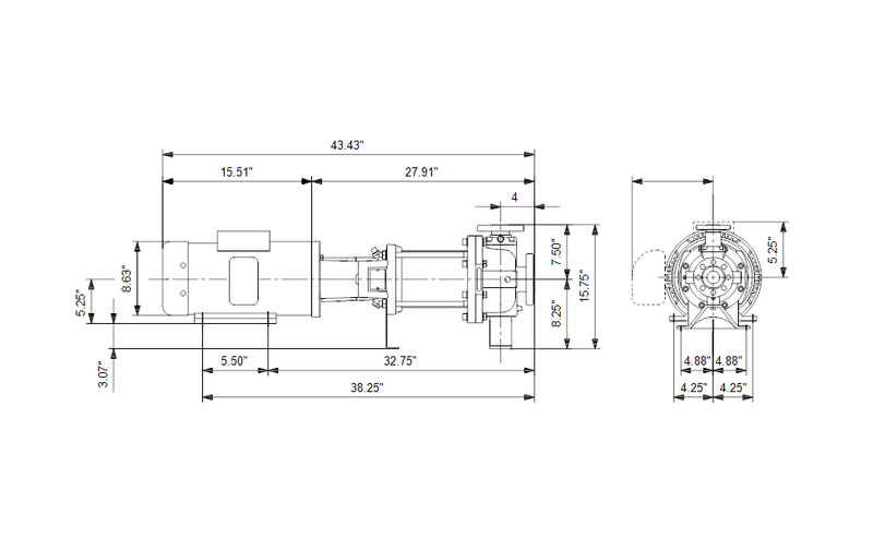 Grundfos 97653199 - CR 32-2-1 H-G05-A-E-HQQE | Horizontal | End Suction