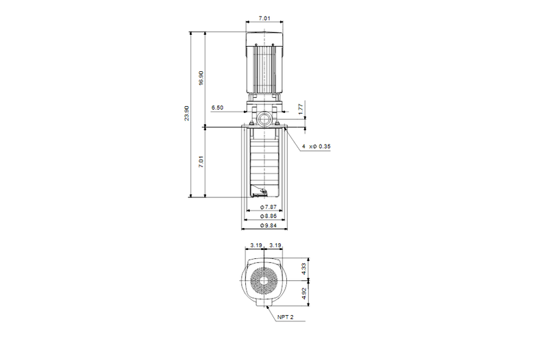 Grundfos 96516525 - MTR 15-2/1 A-WB-A-HUUV | Vertical | Immersible | Multistage