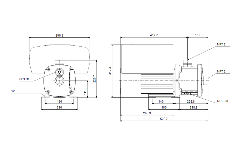 Grundfos 99515261 - CME 15-3 A-S-G-E-AQQE T-A-D-N | Pump