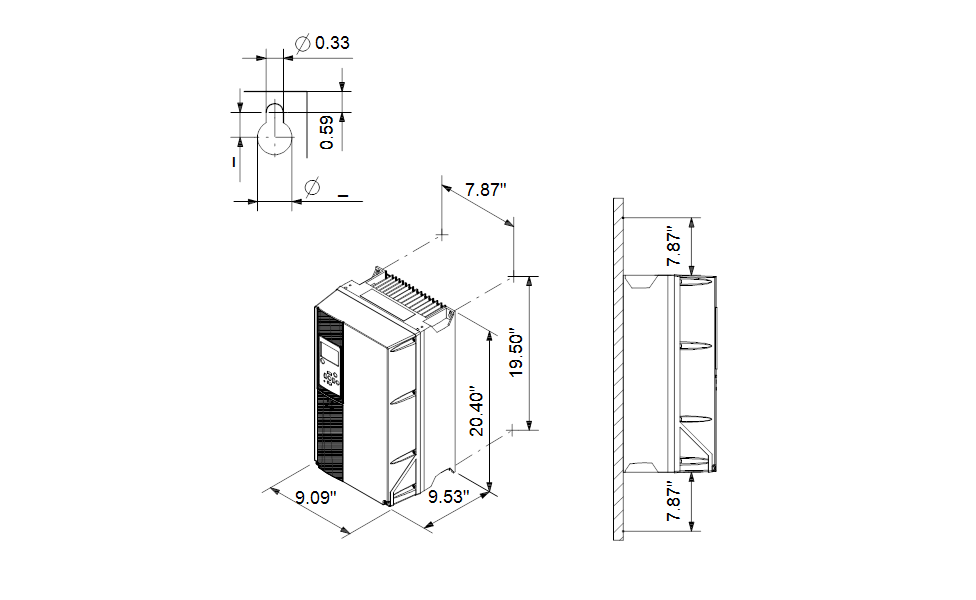 Grundfos 99616645 - CUE 3X200-240V IP20 15KW | Pump Controller | Frequency Converter | Wall Mounted