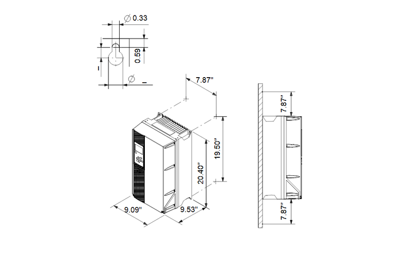 Grundfos 99616645 - CUE 3X200-240V IP20 15KW | Pump Controller | Frequency Converter | Wall Mounted