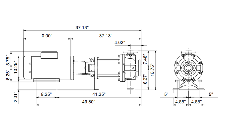 Grundfos 97736500 - CRN 10-16 H-G22-A-E-HQQE | Horizontal | End Suction