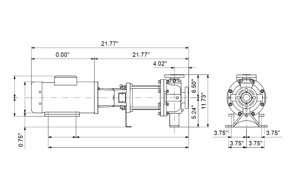 Grundfos 97680250 - CR 15-2 H-GB-A-E-HQQE | Horizontal | End Suction