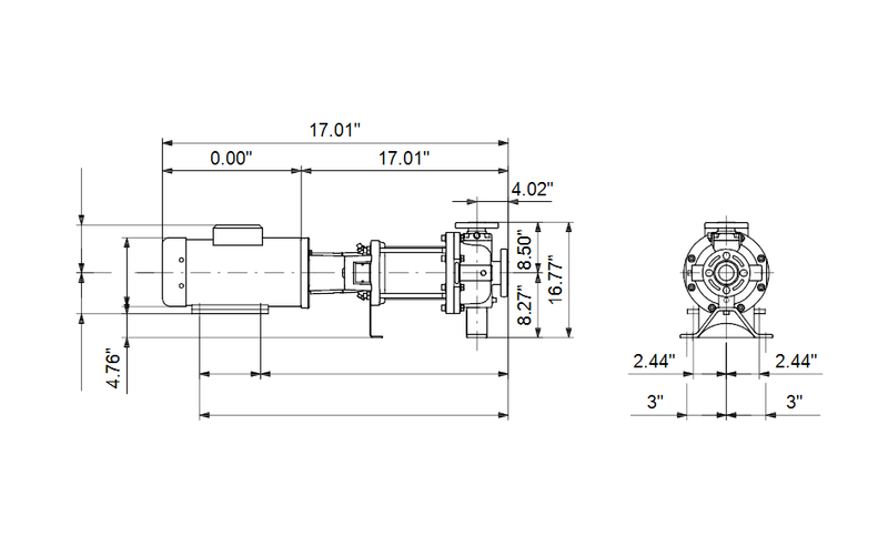 Grundfos 97569309 - CR 10-1 H-G05-A-E-HQQE | Horizontal | End Suction