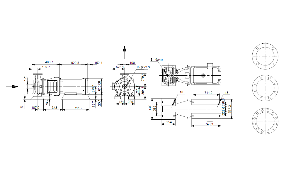 Grundfos 92560329 - NBS 040-095/8.35 AASG6S5ESBQQEWX2 | SelfPriming | Centrifugal | Horizontal