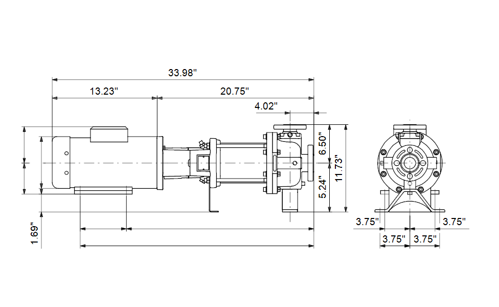 Grundfos 97655546 - CR 20-1 H-GA-A-V-HQQV | Horizontal | End Suction
