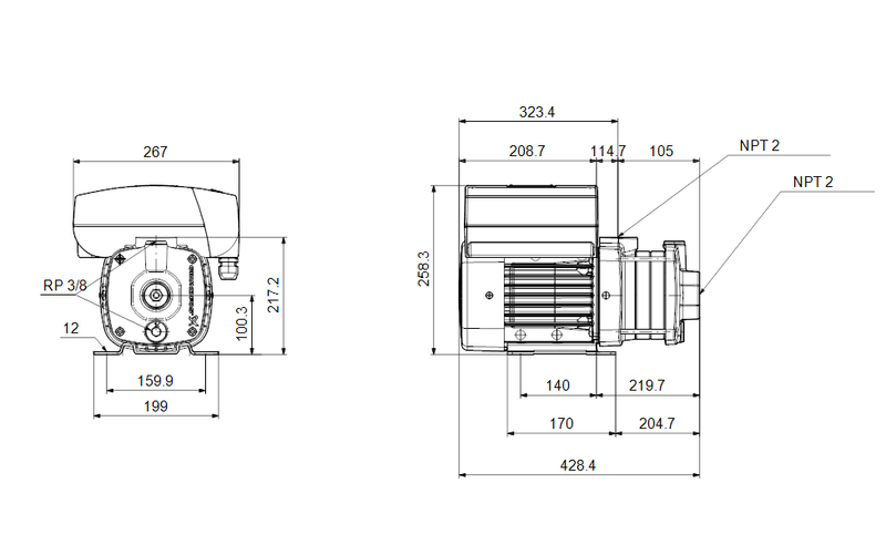 Grundfos 98396744 - CME15-1 A-S-I-E-AQQE | Multistage | Centrifugal | Horizontal