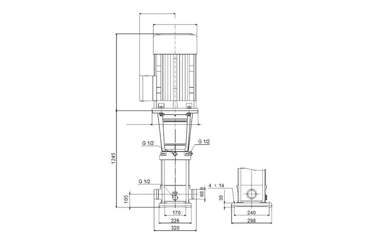 Grundfos 99456741 - CRN 32-9 S-P-A-E-HQQE | Vertical | Multistage | Centrifugal