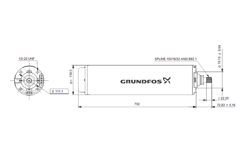 Grundfos 78198616 - MS6000RESWDT40 | Submersible Motor | High Efficiency