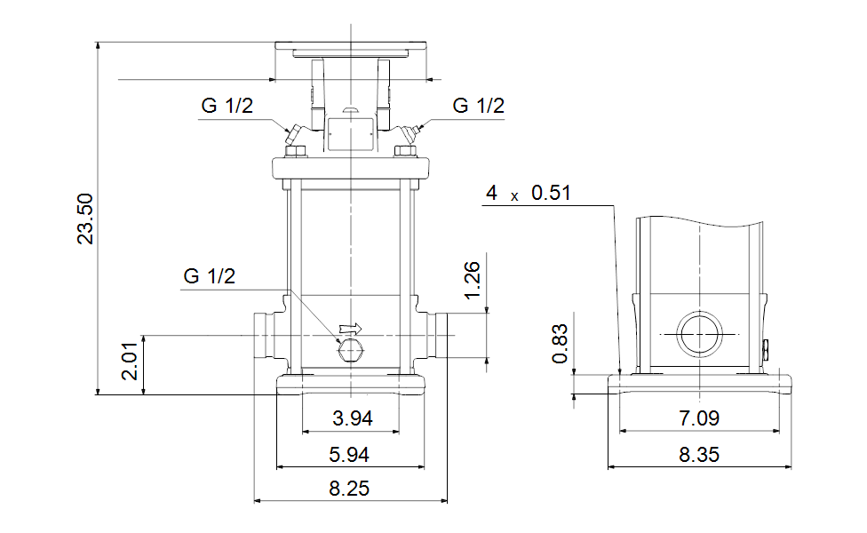 Grundfos 96083735 - CRN 3-19 A-P-A-E-HQQE | Vertical | Multistage | Centrifugal