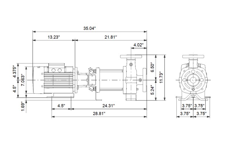 Grundfos 97657388 - CR 3-13 H-GA-A-E-HQQE | Horizontal | End Suction