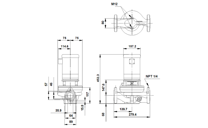 Grundfos 96737830 - TP 32-80/2 A-G-A-RUUE-DX2 | Centrifugal