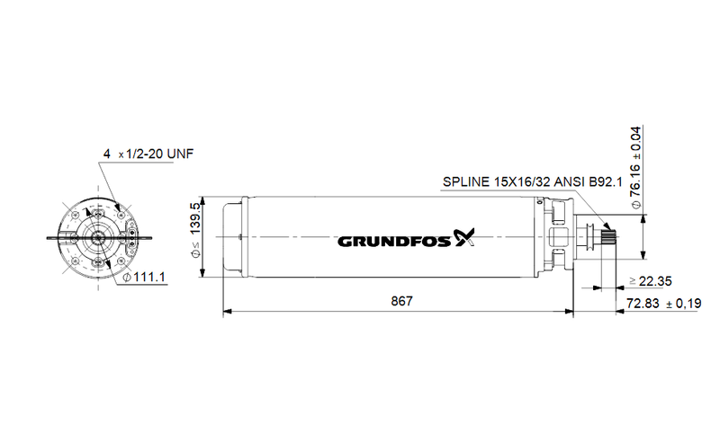 Grundfos 99843440 - MS6000P QFXT60 | Pump