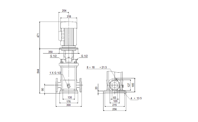 Grundfos 99056854 - CR 15-9 A-GJ-A-E-HQQE