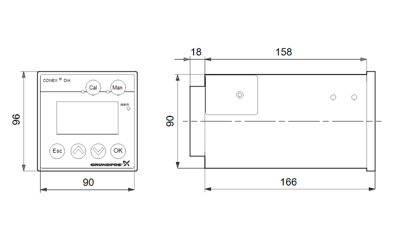 Grundfos 96622390 - DIA-2Q, 1-D/HP/PA 2-P/R, Q-P-H | Digital Input | Alarm | Monitoring