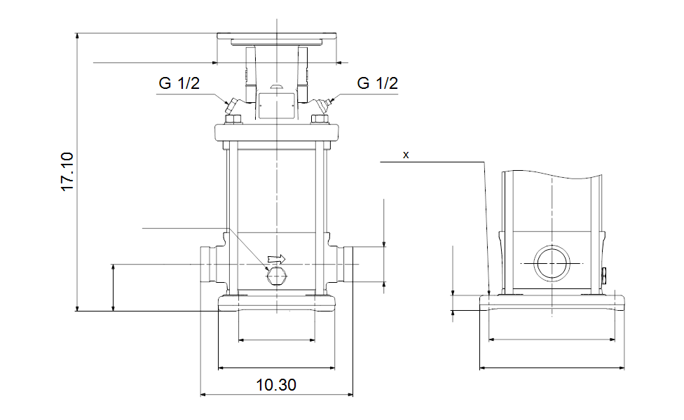 Grundfos 96126959 - CRI 15-2 A-P-A-E-HQQE | Multistage | Centrifugal | Vertical | Inline