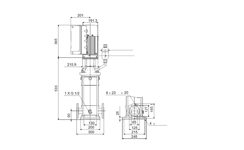 Grundfos 99377610 - CRIE 15-2 FK-FGJ-A-F-HQQE | Vertical | Multistage | Centrifugal