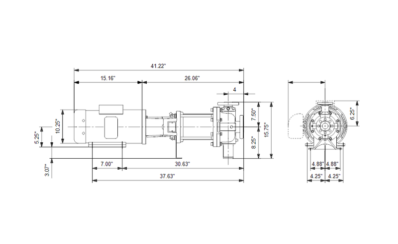 Grundfos 97665107 - CR 45-1 H-G33-A-E-HQQE | Horizontal | End Suction