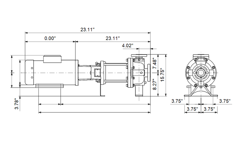 Grundfos 97569409 - CR 10-5 H-G22-A-E-HQQE | Horizontal | End Suction