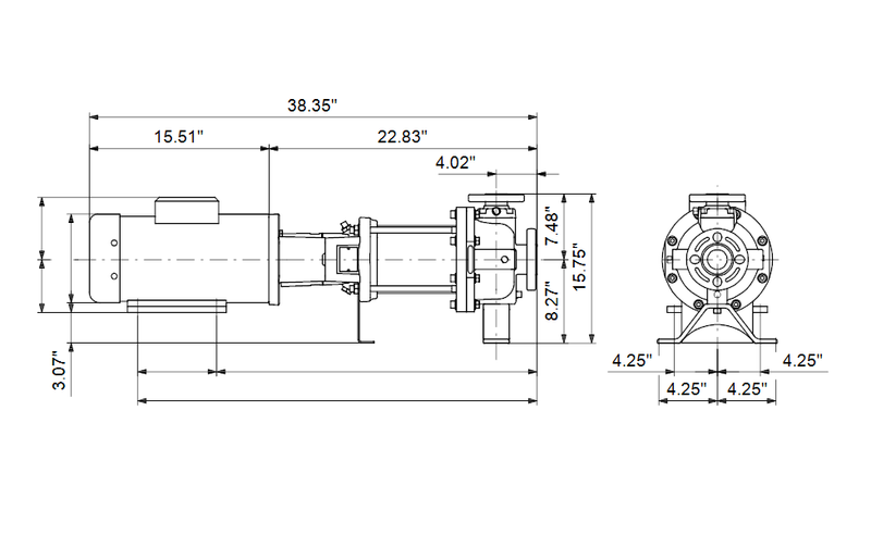 Grundfos 97655611 - CR 20-3 H-G22-A-E-HQQE | Horizontal | End Suction