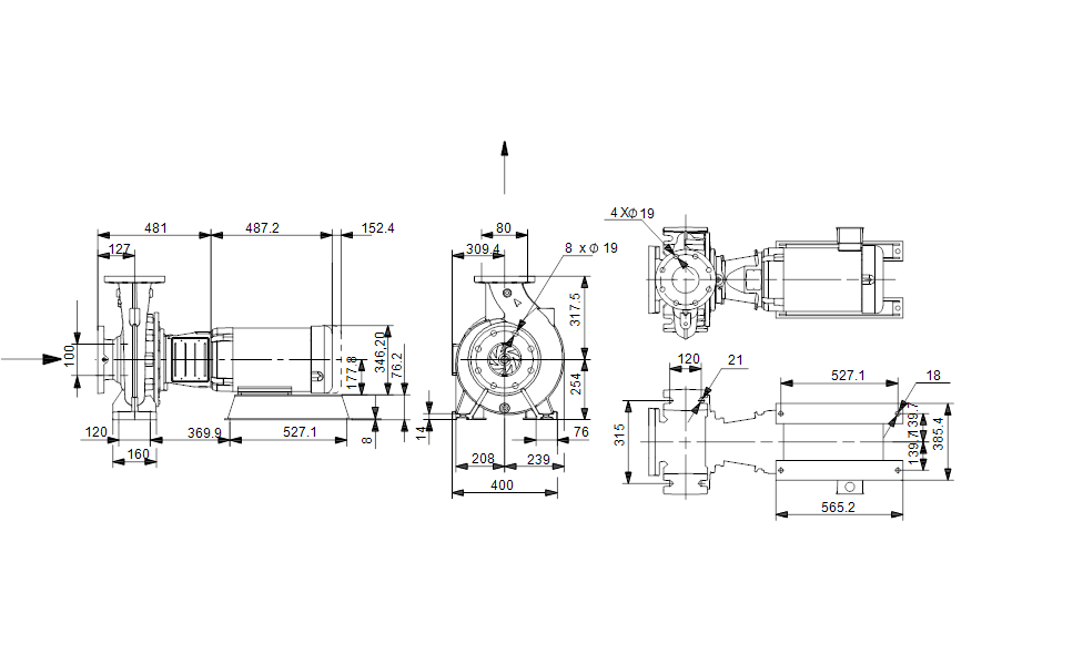 Grundfos 92560138 - NBS 030-135/12.91 AASG6S2ESBQQENY6 | SelfPriming | Centrifugal | Horizontal