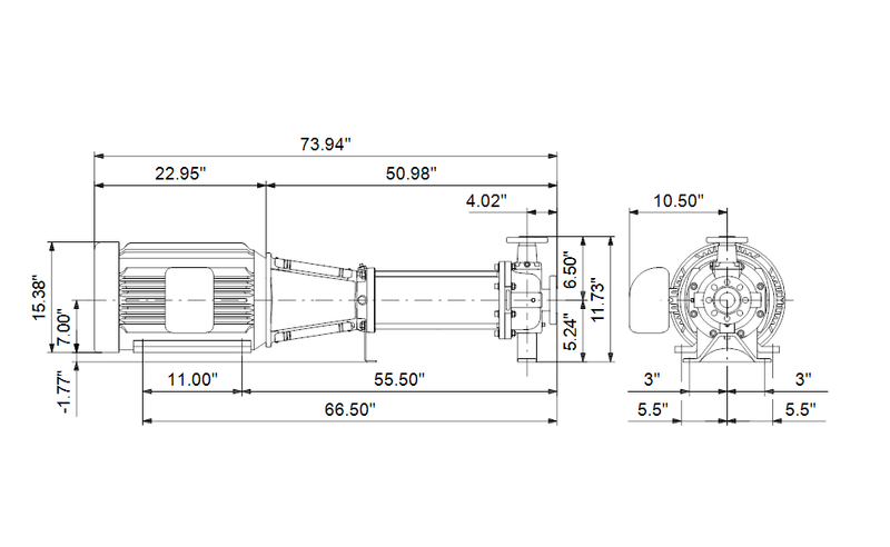 Grundfos 97741777 - CRN 32-10 H-GC-A-V-HQQV | Horizontal | End Suction
