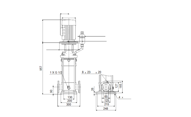 Grundfos 98988097 - CRN 15-10 FK-FGJ-A-F-HQQF | Multistage | Centrifugal | Vertical | Inline