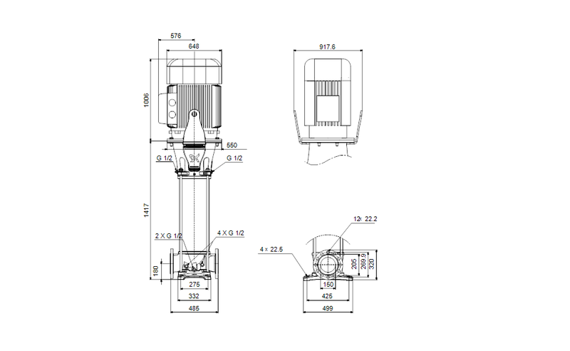 Grundfos 99505313 - CRN 125-6-1 A-G-A-V-HQQV | Pump