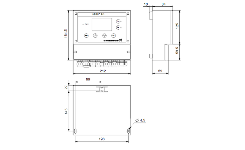 Grundfos 96609141 - DIA-2Q, 1-D/HP/PA 2-P/R, Q-W-H | Digital Input | Alarm | Monitoring