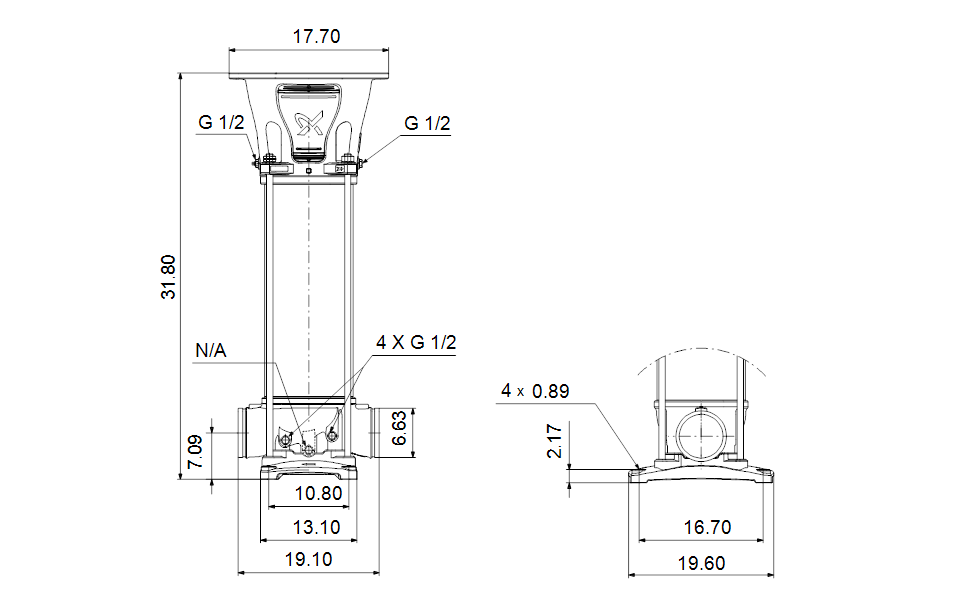 Grundfos 99400398 - CRN 155-1 A-P-A-V-HQQV | Multistage | Centrifugal | Vertical | Inline