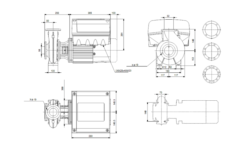 Grundfos 99794334 - NBE 32-125/142 AAEF2AESBAQELWB