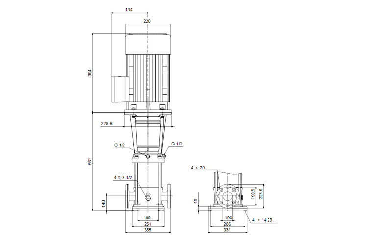 Grundfos 98287962 - CRN 64-1-1 P-G-A-E-HQQE | Pump