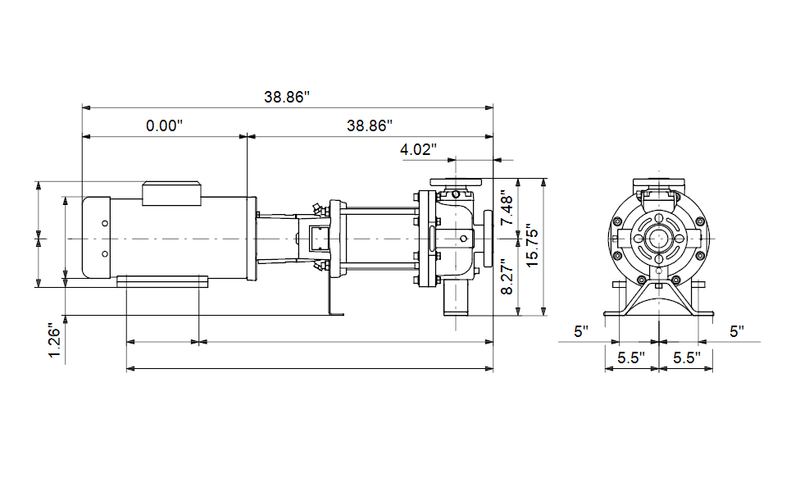 Grundfos 97566090 - CR 15-12 H-G22-A-V-HQQV | Horizontal | End Suction