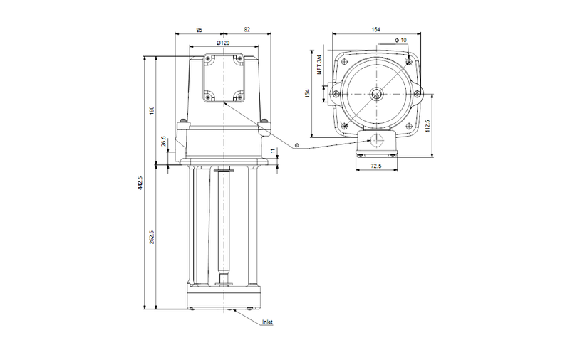 Grundfos 97770047 - MTA 90-250 A-WB-A-B | Multistage | Tank Mounted | Centrifugal | Immersible