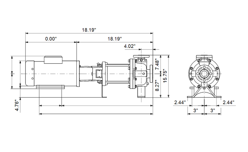 Grundfos 97535944 - CR 15-1 H-G22-A-V-HQQV | Horizontal | End Suction