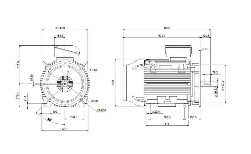 Grundfos 99883231 - WEG 445TSD