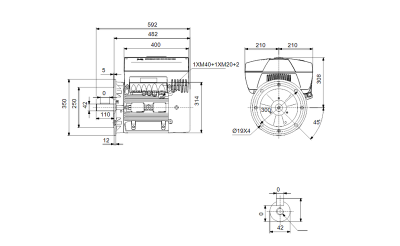 Grundfos 85901025 | Spare Motor | MGE160MD‑2 | 15 kW | Speed‑Control