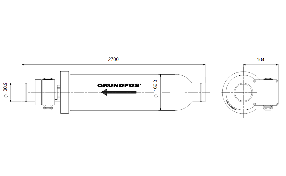 Grundfos 96293275 - BM hp 60-6-R NBR | Submersible | Booster | High Pressure