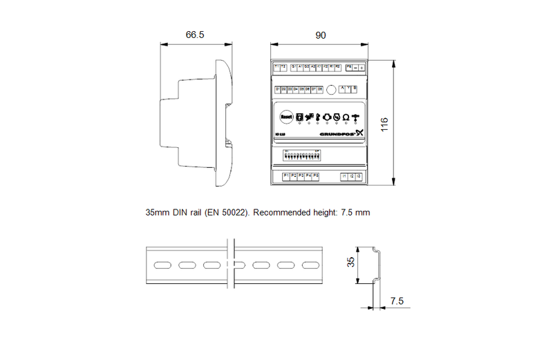 Grundfos 98711370 | Input Module | IO 113 withCommunication | Interfaces with Pump Sensors
