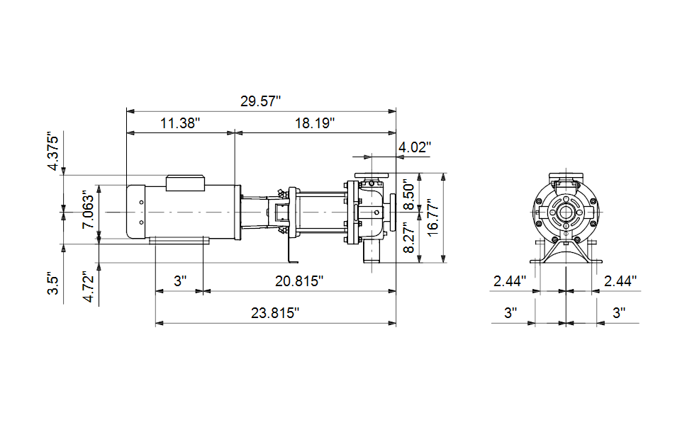 Grundfos 97652840 - CR 15-1 H-G05-A-E-HQQE | Horizontal | End Suction