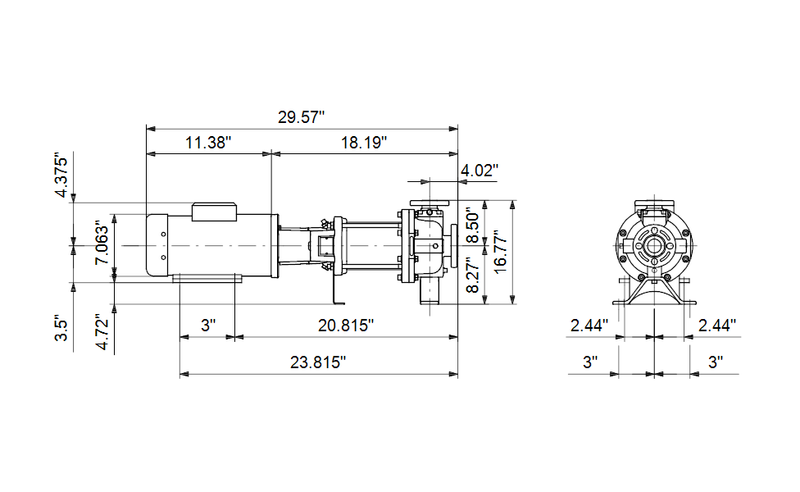 Grundfos 97652840 - CR 15-1 H-G05-A-E-HQQE | Horizontal | End Suction