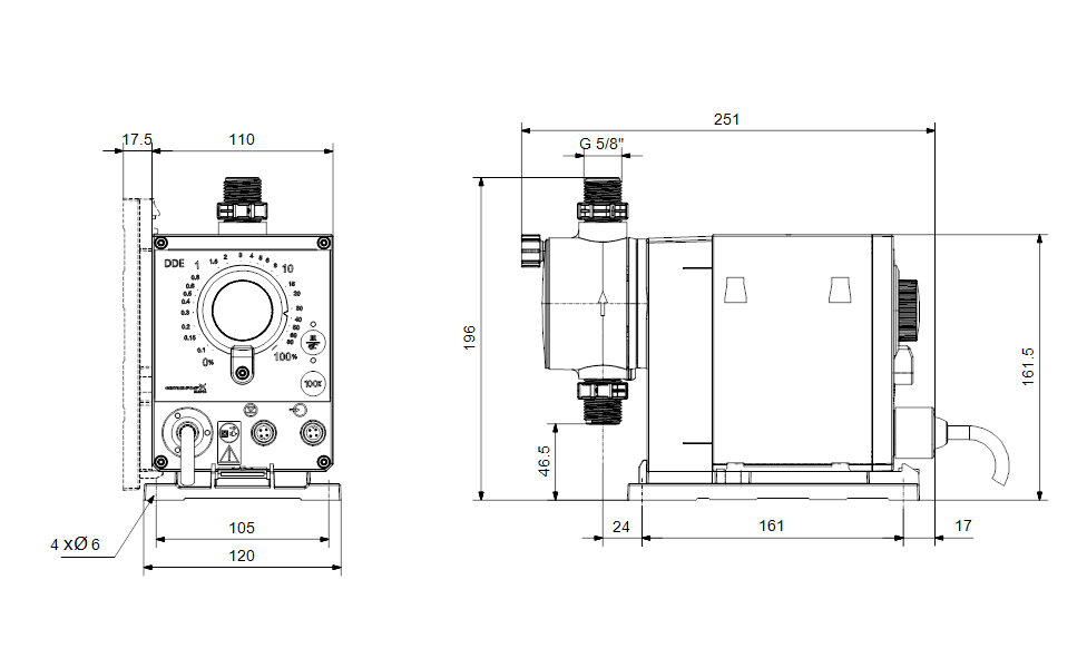 Grundfos 97721074 - DDE 6-10 | Dosing Pump | Economical | Digital