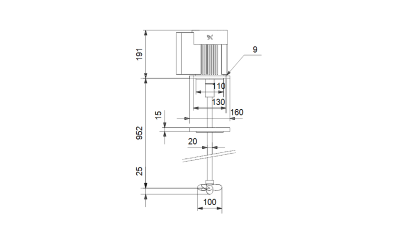 Grundfos 98165433 - Electric mixer for 300l Tank