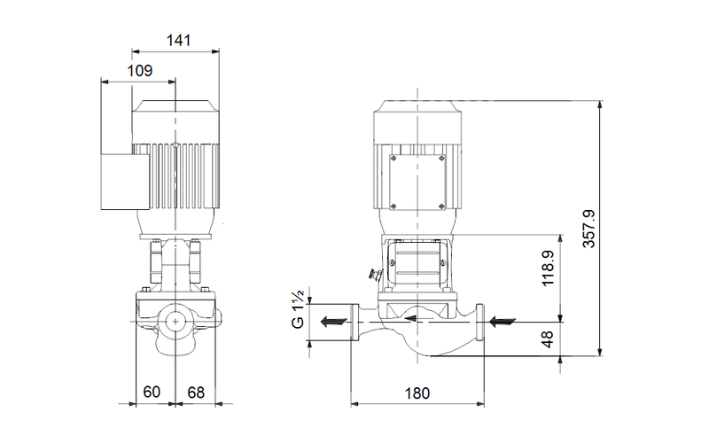 Grundfos 98282133 - TP 25-90/2 A-O-A-BQQE-DW1