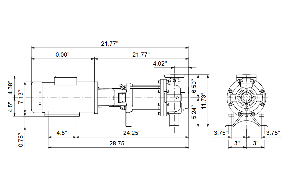 Grundfos 97740332 - CRN 20-1 H-GB-A-V-HQQV | Horizontal | End Suction