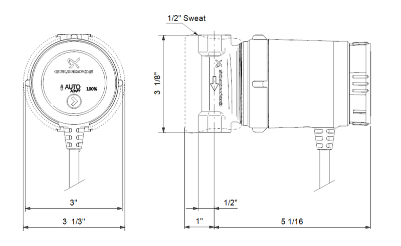 Grundfos 98420222 - COMFORT 10-16 A PM B5/LC